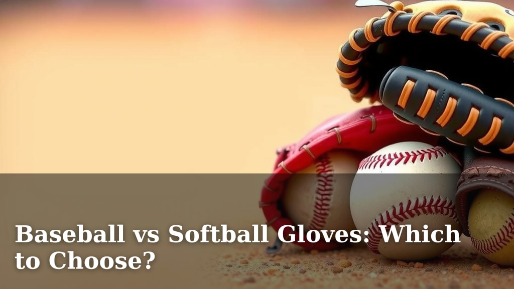 Baseball vs Softball Gloves: Which to Choose?