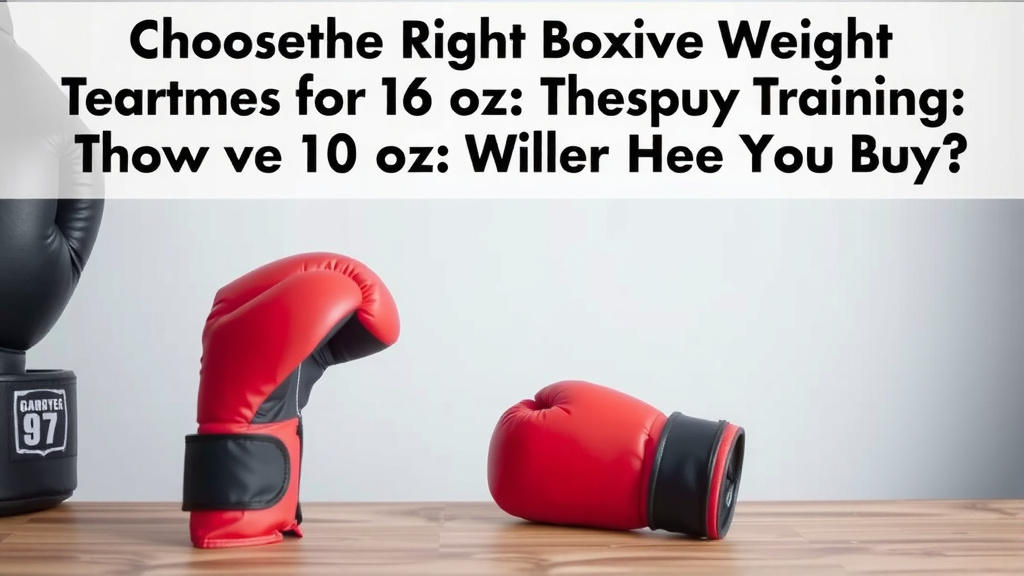 Choosing the Right Boxing Glove Weight for Your Training
