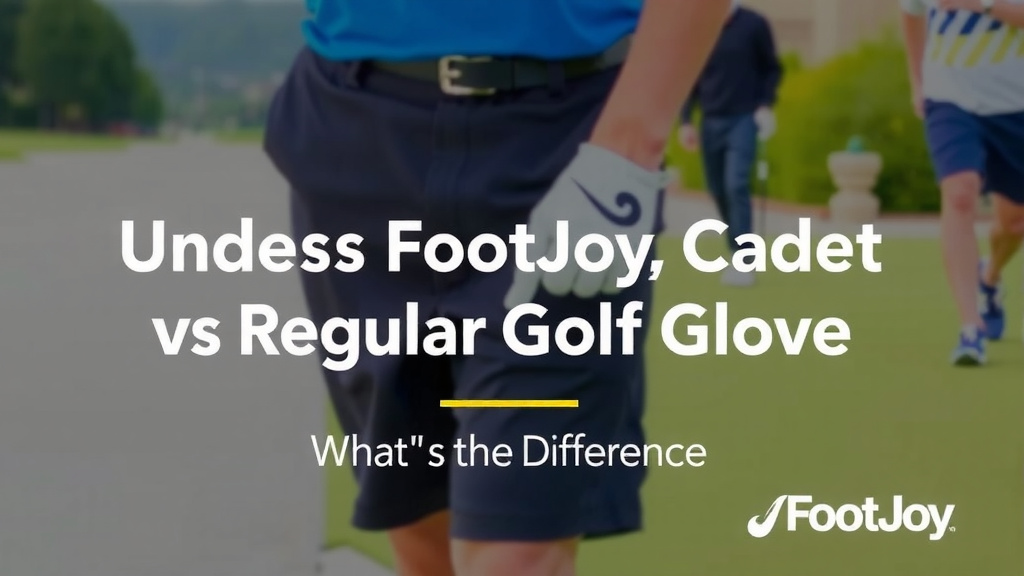 Understanding FootJoy Cadet vs. Regular Golf Glove Sizing