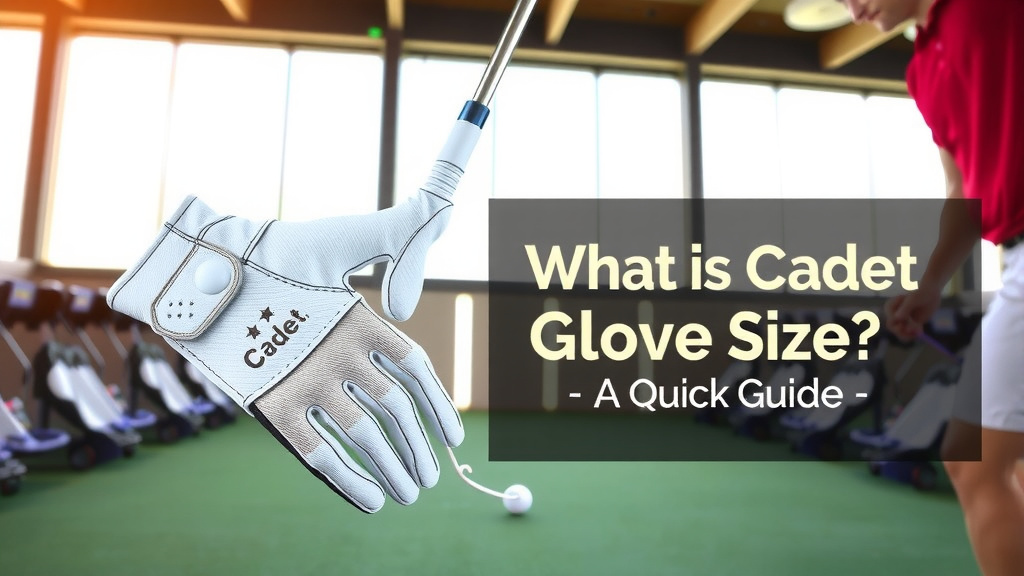 Understanding Cadet Golf Glove Sizing
